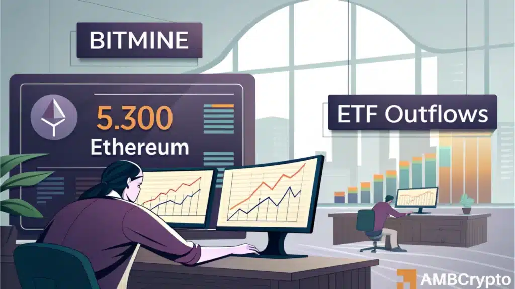 Assessing Bitmine's 5,300 Ethereum transfer amid ETF outflows