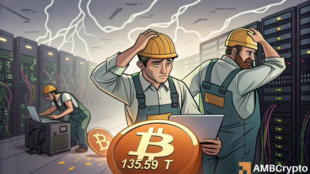 Bitcoin mining difficulty falls