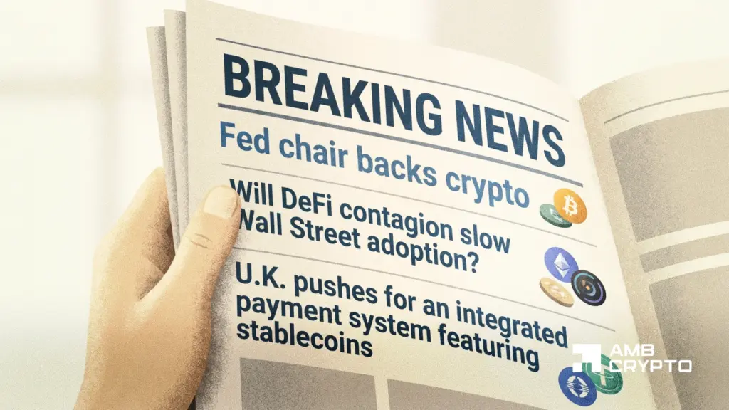What happened in crypto today: New Fed chair pick, DeFi cracks, and more