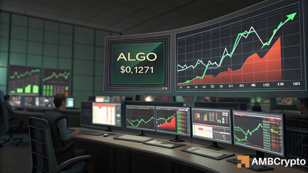 ALGO Surges 10% After Imbalance Fill—Is $0.1271 Next?