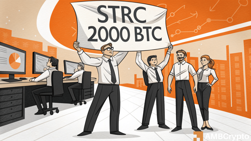 Strategy is closing in on 2,000 BTC through $STRC