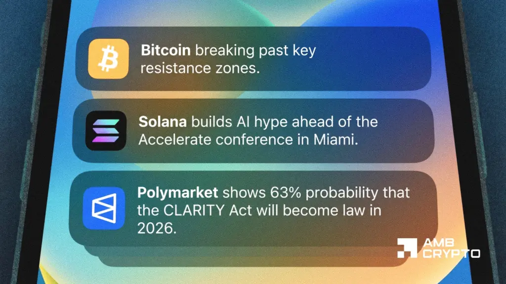 What happened in crypto today: Bitcoin-led rally, AI momentum, and CLARITY Act repricing