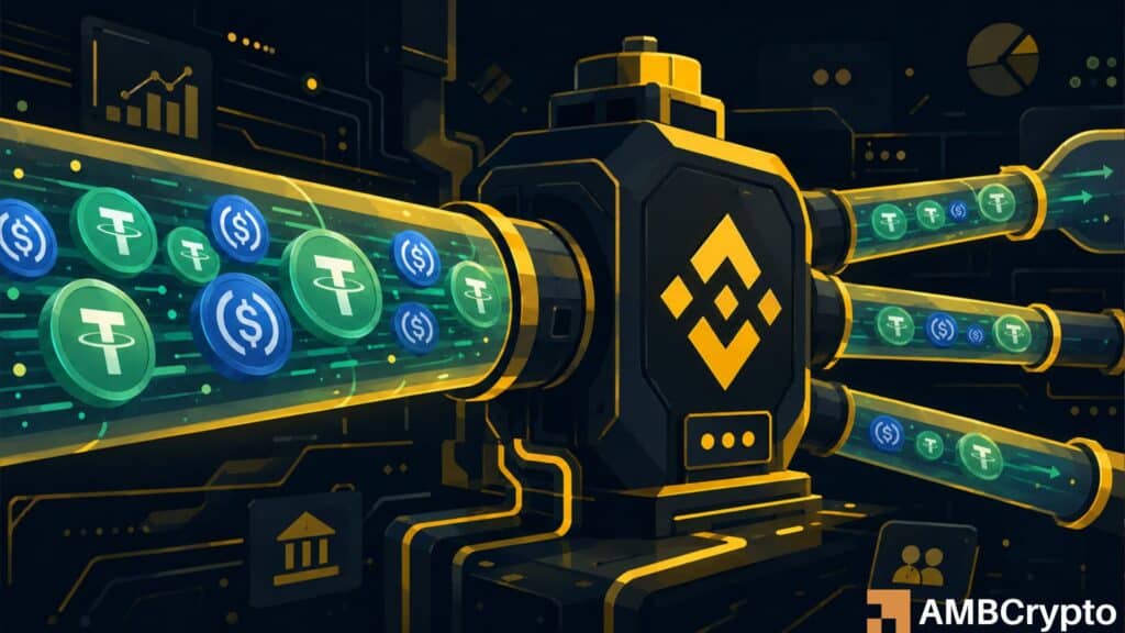Binance stablecoin inflows surge as Bitcoin volatility drives reactive market positioning