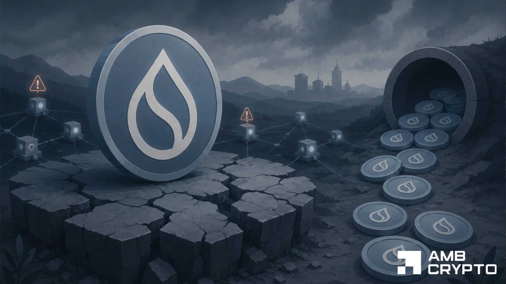 Sui faces outages, KEY support test, and 23.78mln unlock Trouble ahead?