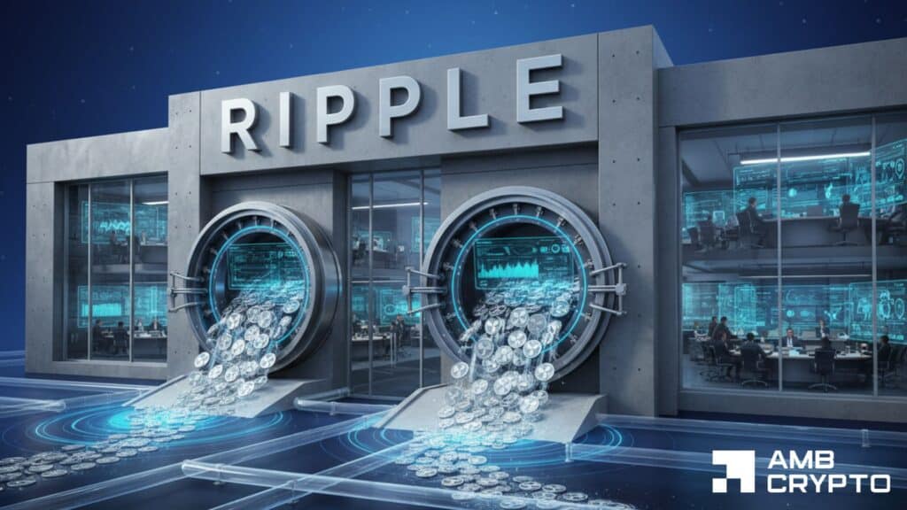 Ripple unlocks 1B tokens as XRP NVT ratio surges 30%