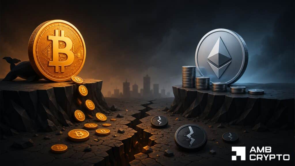 Whales dump Bitcoin, Ethereum leaves exchanges: Crypto sees $186 mln liquidation