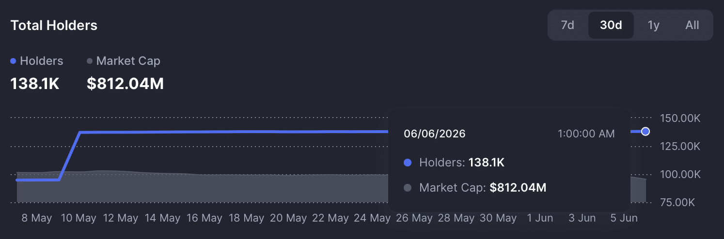 Token holder counts