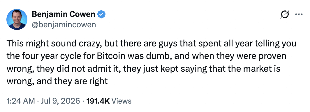 Cowen on BTC