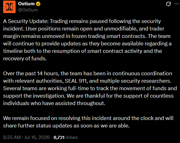 Ostium DEX crypto hack