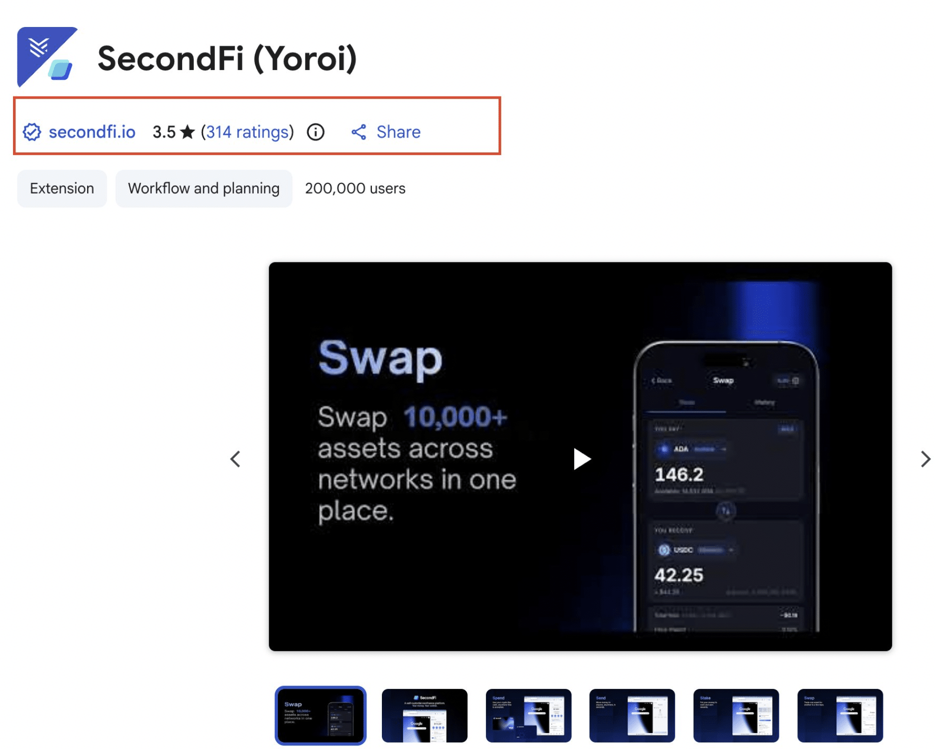 SecondFi official page