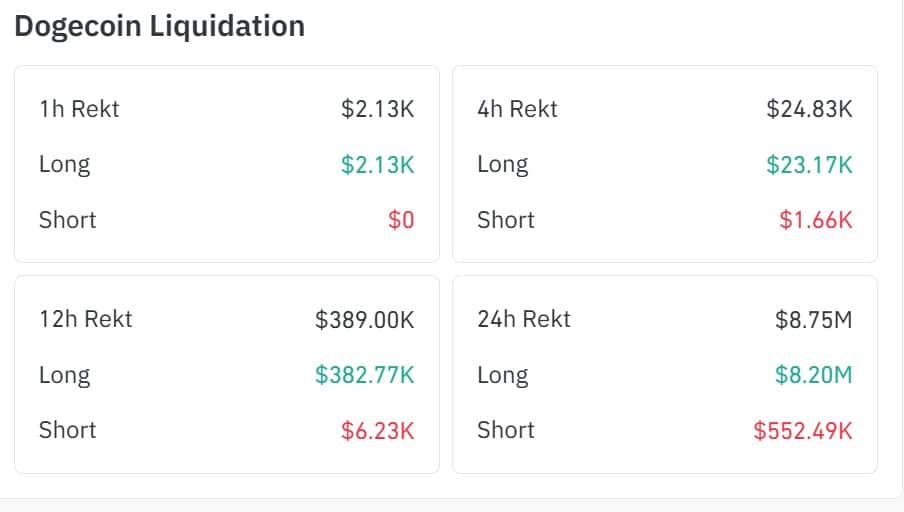 Dogecoin liquidation