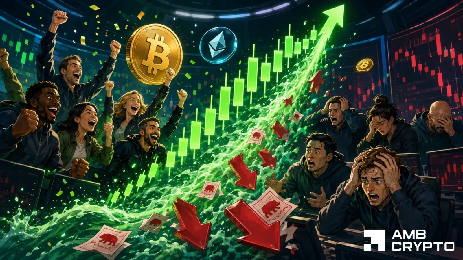 Bitcoin, Ethereum surge as $1.44B short squeeze shakes crypto market