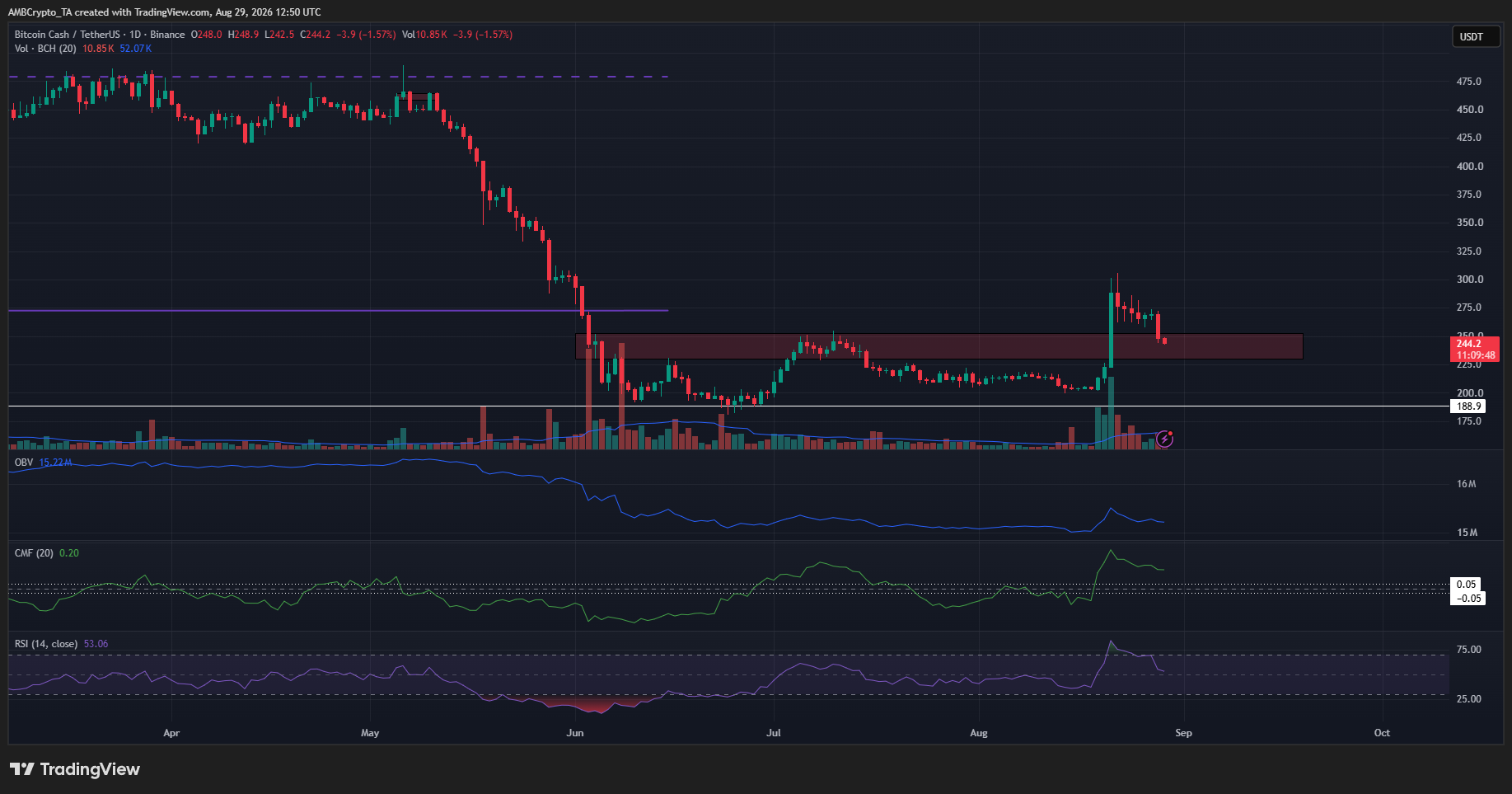 Bitcoin Cash 1-day Chart