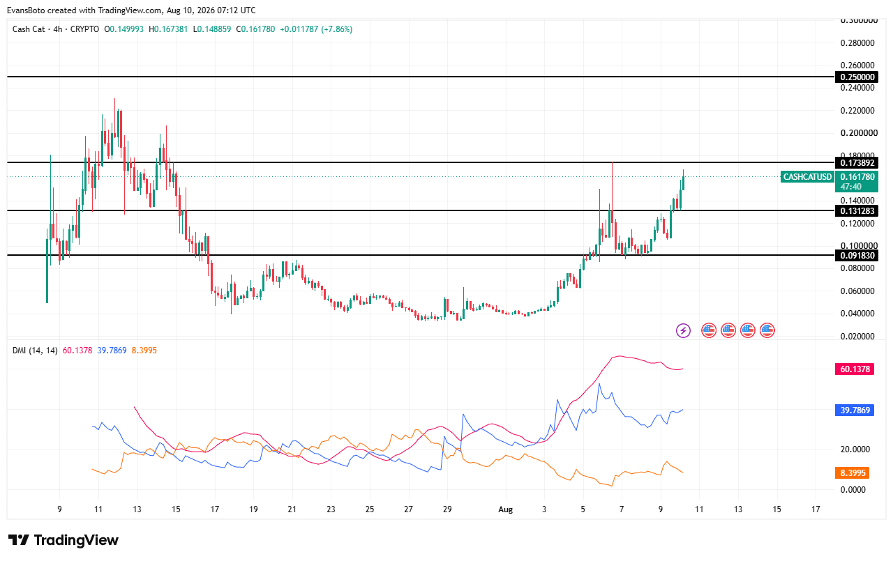 CASHCAT price action