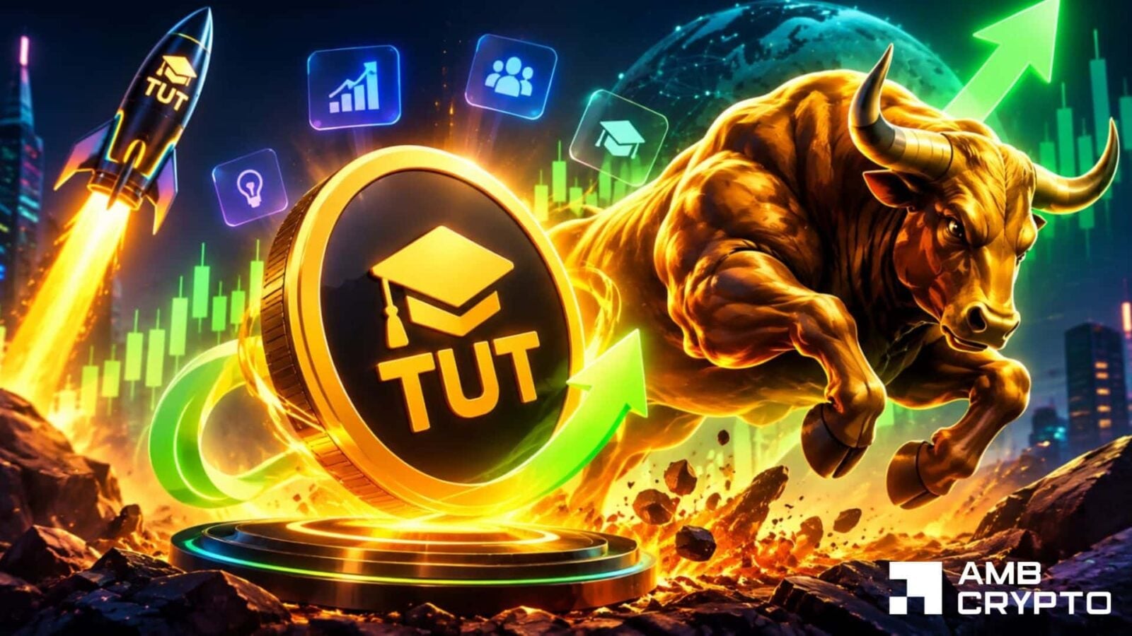 Tutorial Surges 27%, Defends Key Levels: Can TUT Bulls Target $0.05?