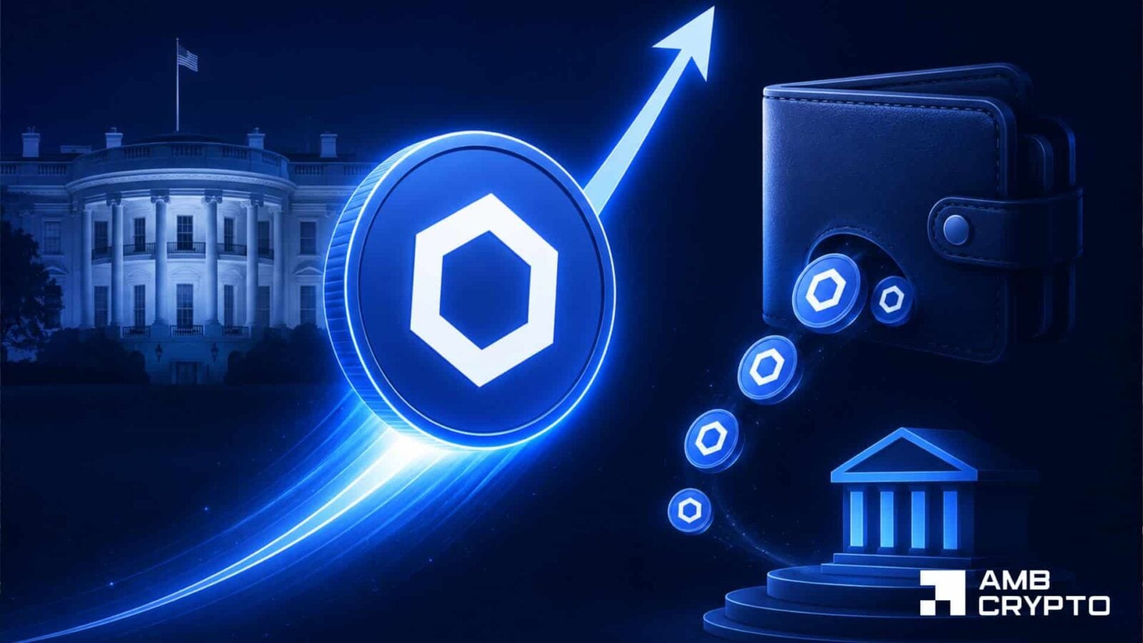 LINK holds above $9 as whale deposit adds pressure ahead of White House meeting