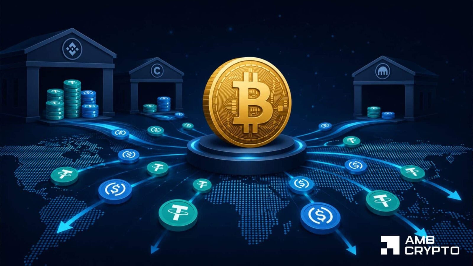 Stablecoin outflows accelerate across markets while Bitcoin holds firm