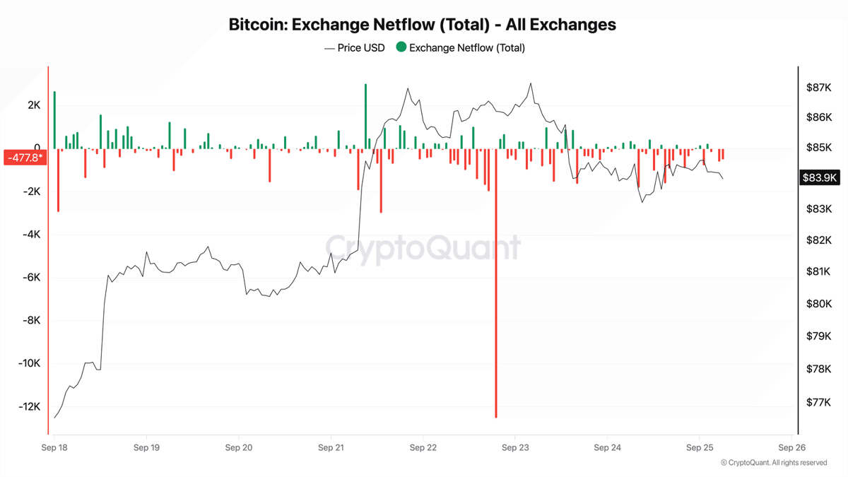 Bitcoin Exchange Netflow