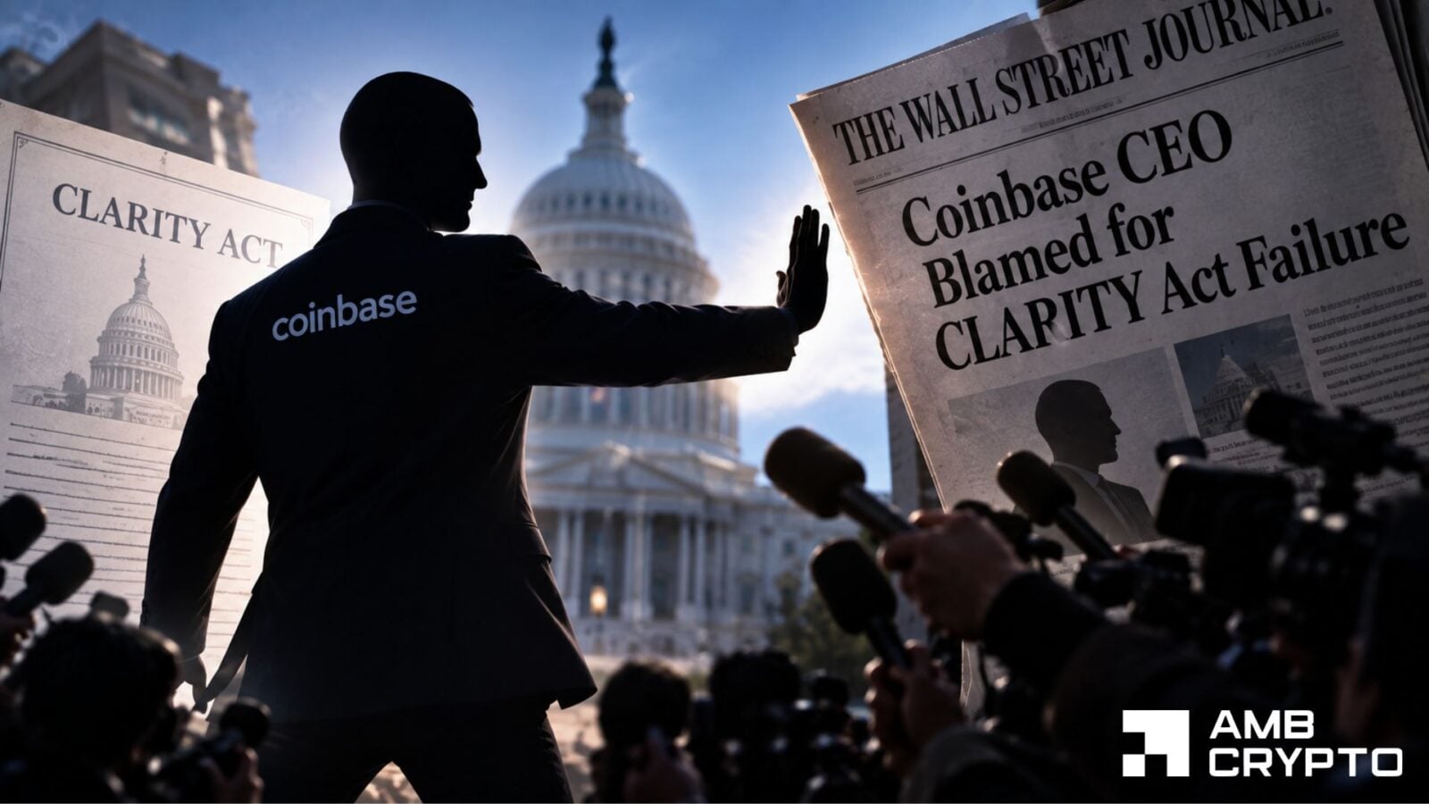 President Trump or Coinbase's Armstrong — Who's really responsible for CLARITY Act failure?