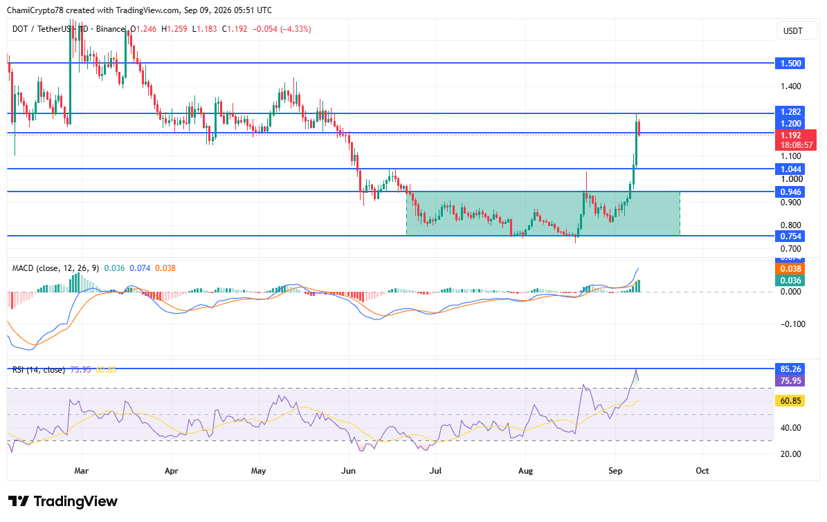 DOT price action