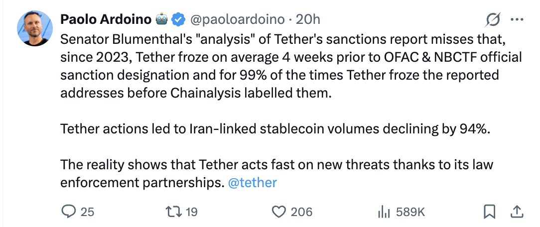 Paolo Ardoino on Tether